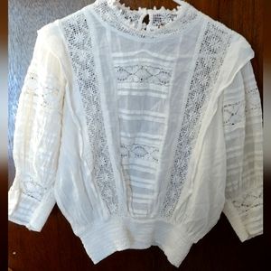 Free people lace blouse size large
